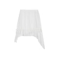 Beige Flowing Tiered Lace Skirt