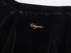 Sculpted Flower Tiered Velvet Mini Skirt