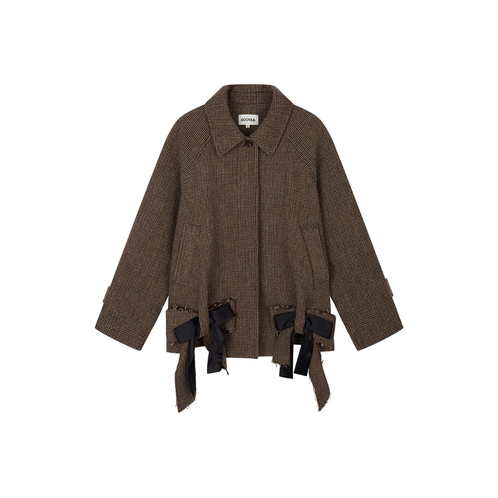 Bow Hem Balmacaan Coat