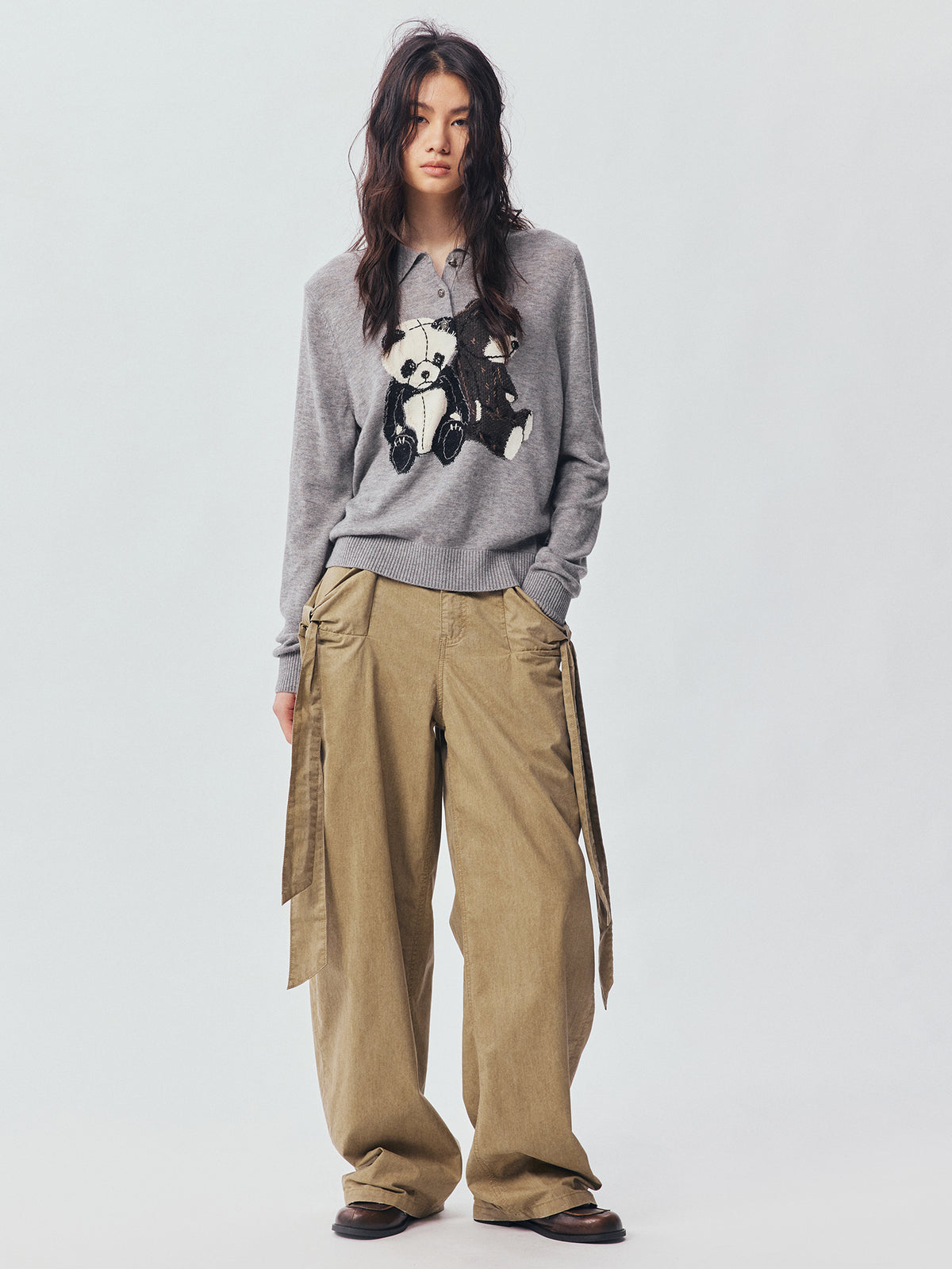 Petty Teddy Beaded Embroidered Polo Jumper