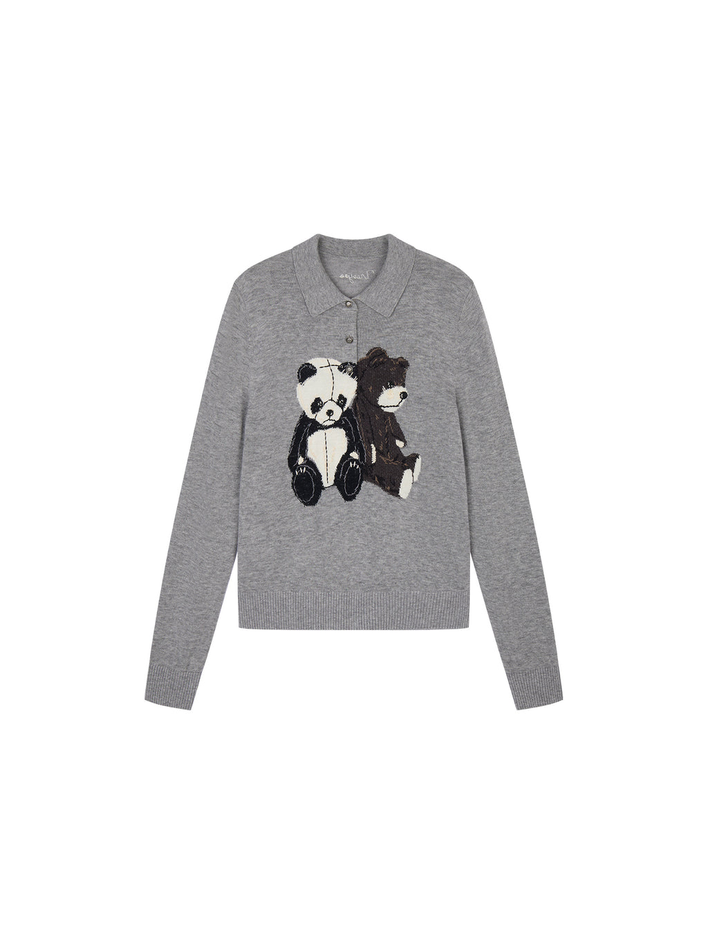Petty Teddy Beaded Embroidered Polo Jumper