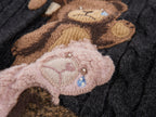 Petty Teddy Embroidered Cable Knit Cardigan