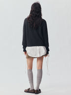 Petty Teddy Embroidered Cable Knit Cardigan