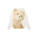 Petty Teddy Beaded Faux-Layer Sweatshirt
