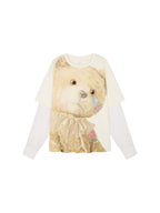 Petty Teddy Beaded Faux-Layer Sweatshirt
