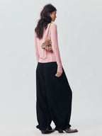 Petty Teddy Embroidered Mock Neck Top