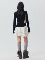 Petty Teddy Embroidered Mock Neck Top