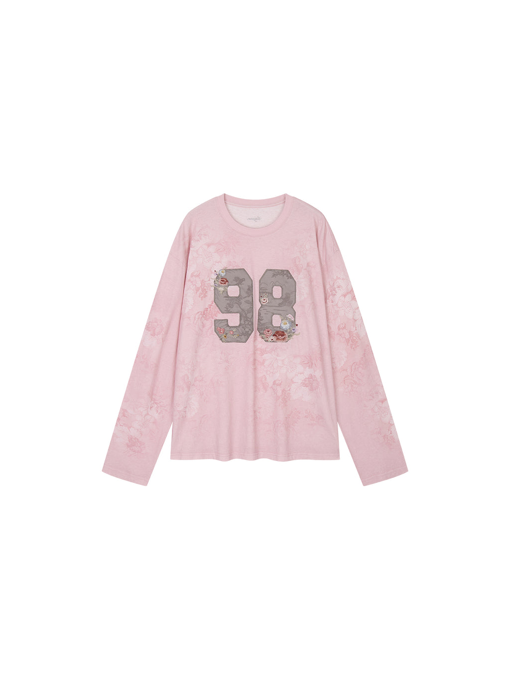 Vintage Floral Print Embroidered Sweatshirt