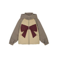 Colour Block Bow Down Jacket