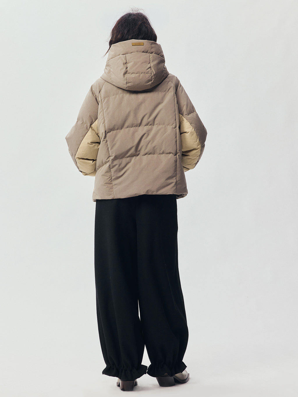 Colour Block Bow Down Jacket
