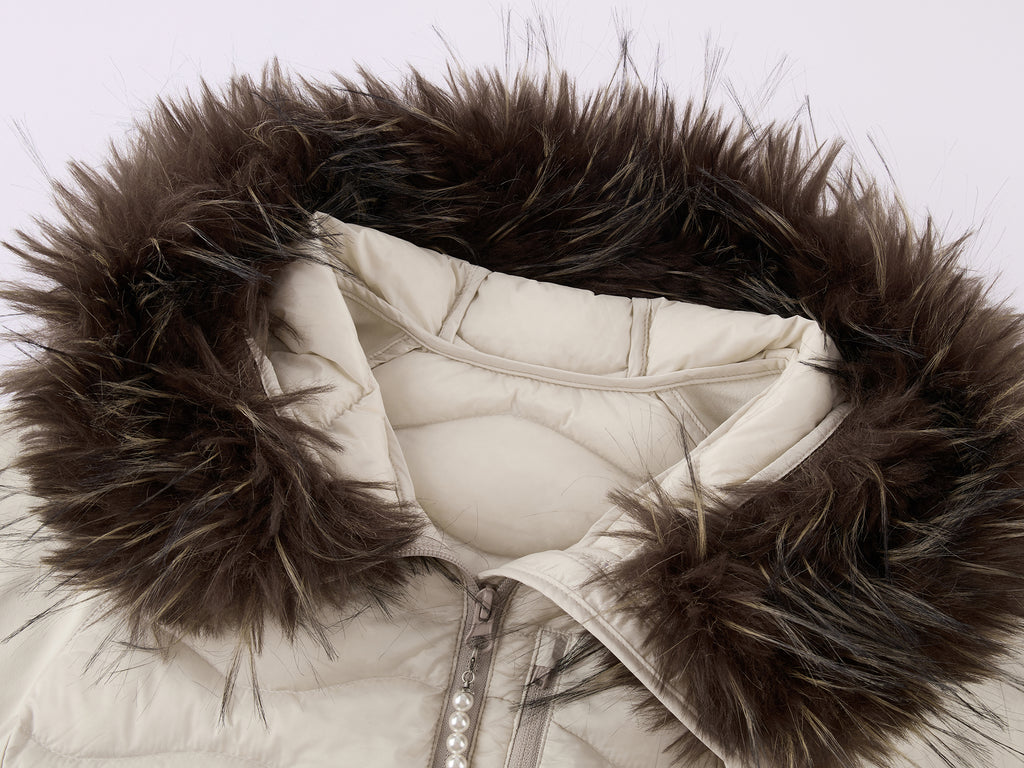 Fur Collar Quilted Down Jacket