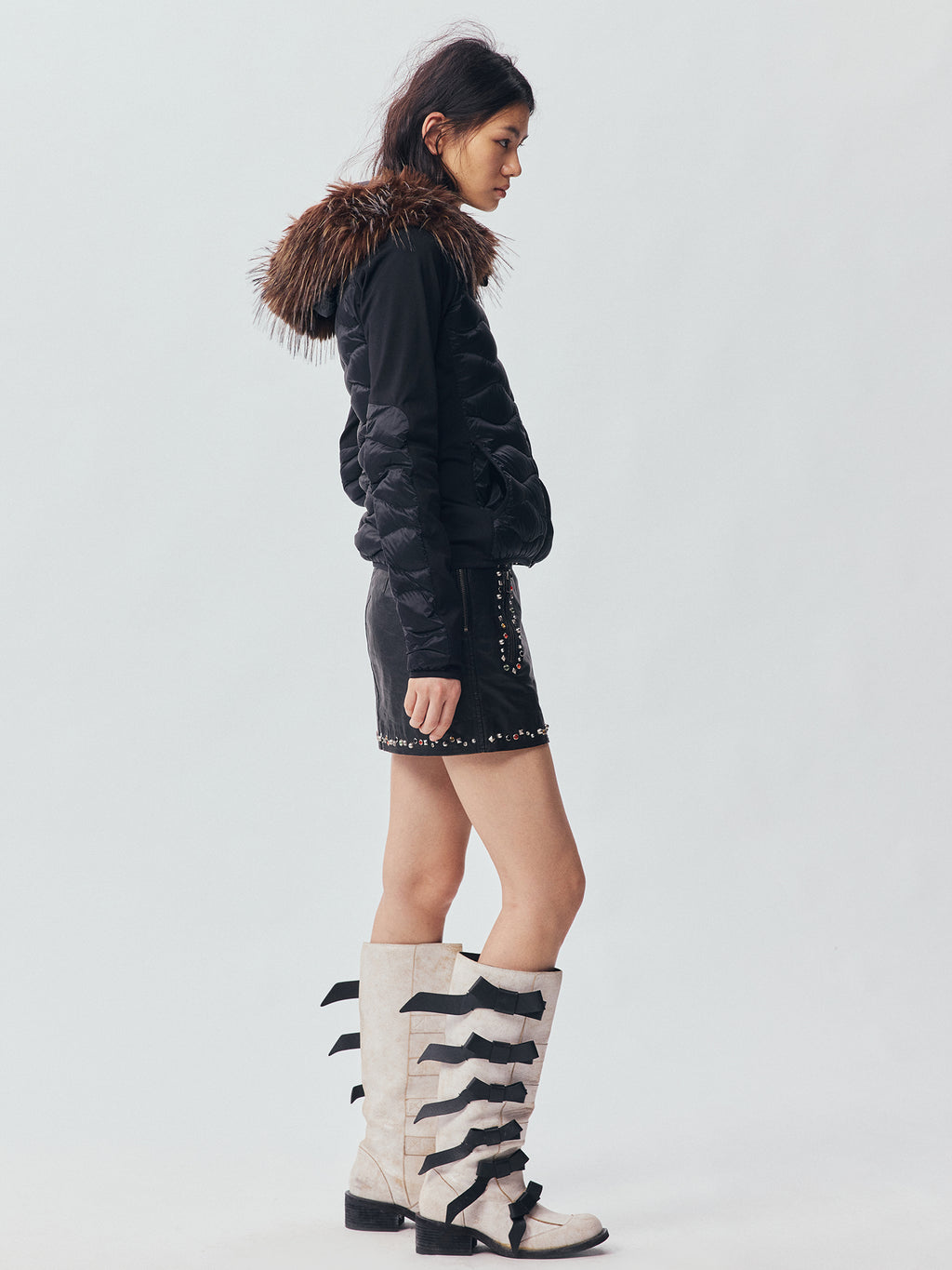 Fur Collar Quilted Down Jacket