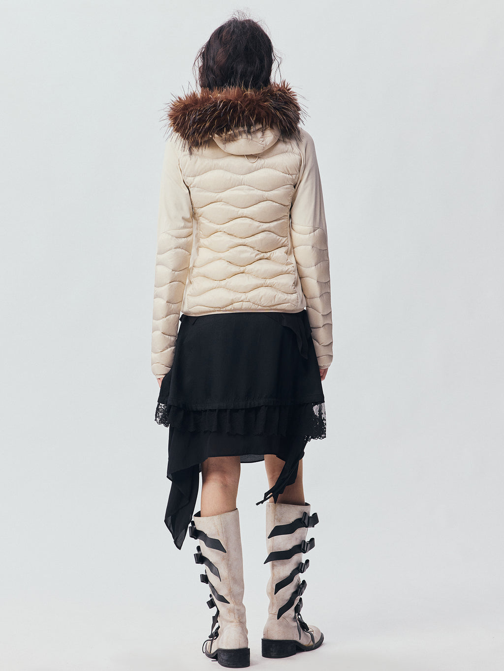 Fur Collar Quilted Down Jacket
