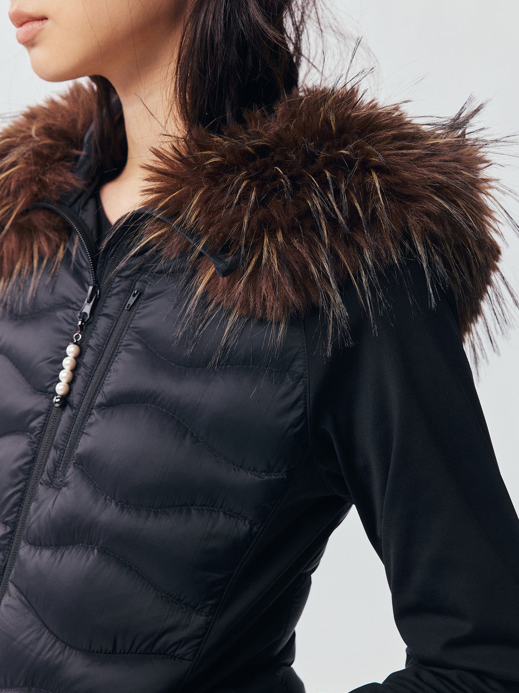 Fur Collar Quilted Down Jacket