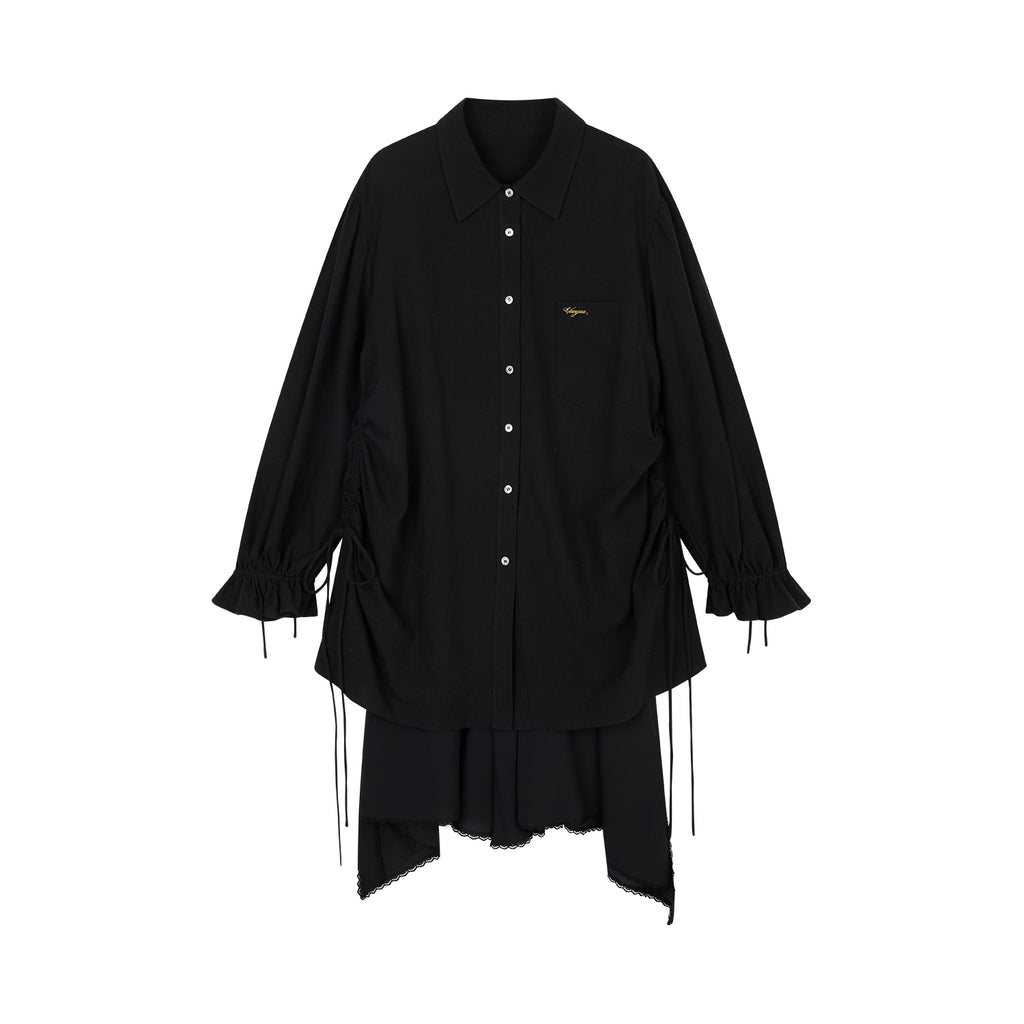 Drawstring Shirt Dress