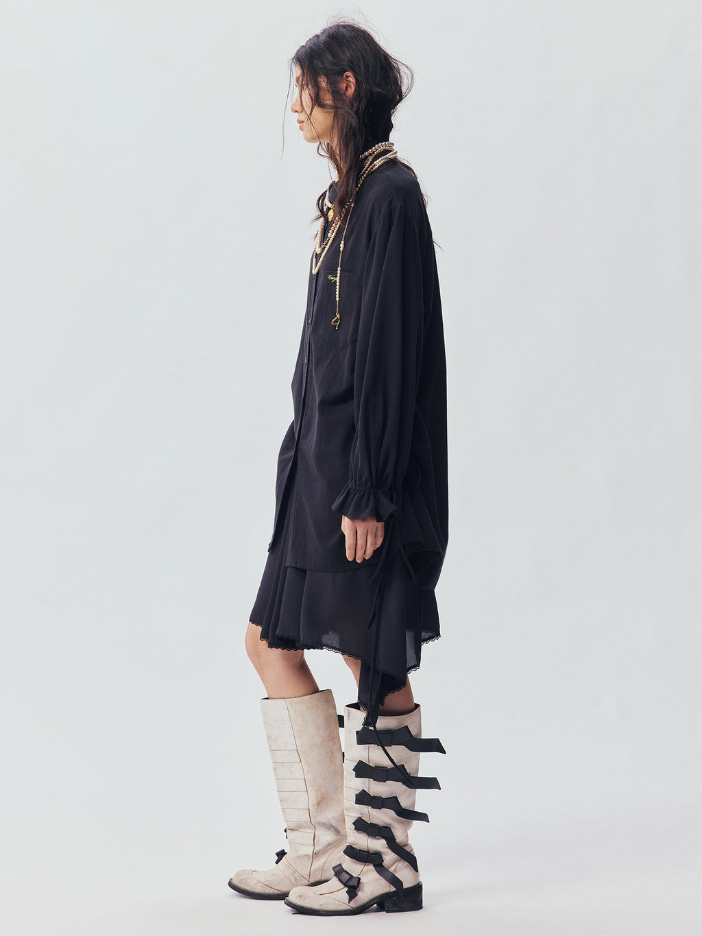 Drawstring Shirt Dress