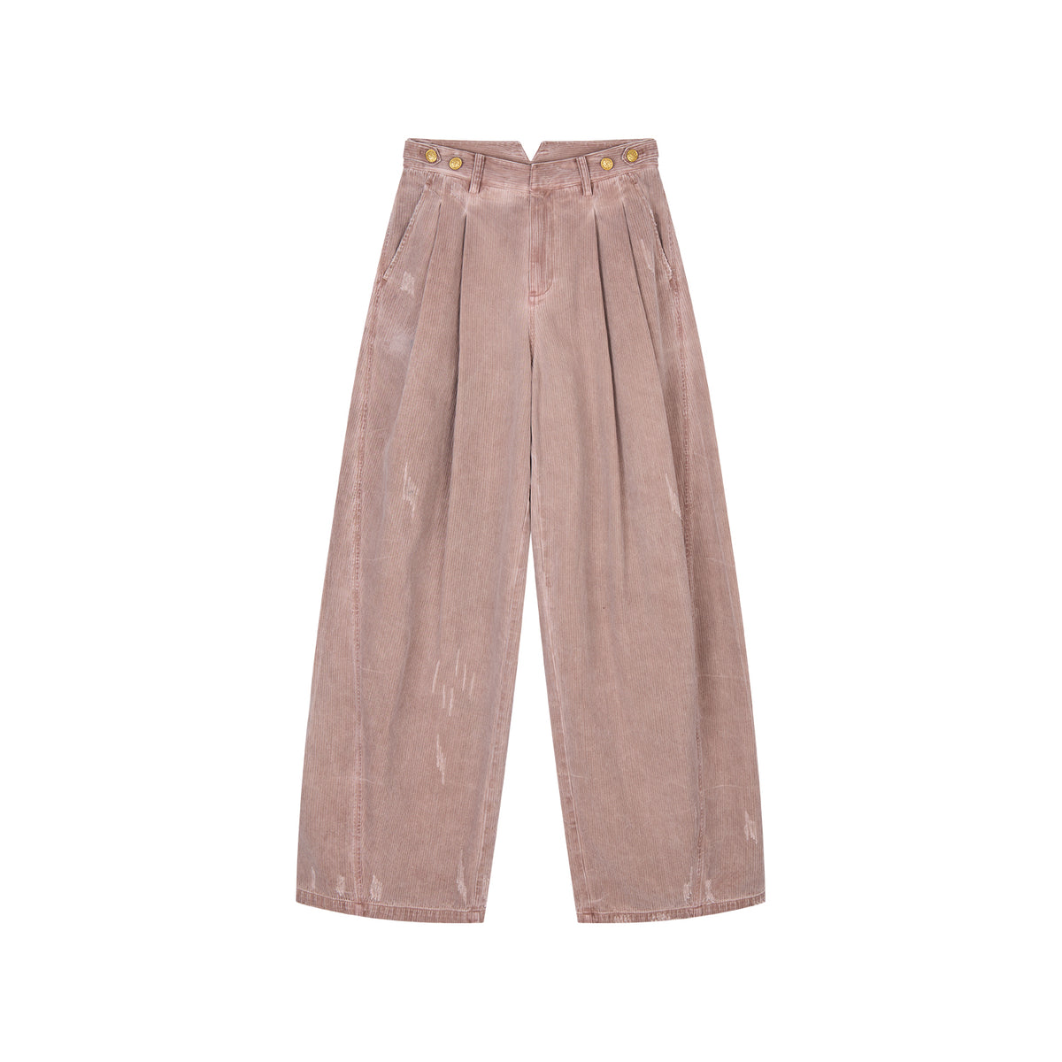 Vintage Washed Military Button Trousers