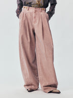 Vintage Washed Military Button Trousers