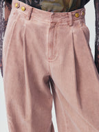Vintage Washed Military Button Trousers