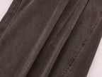 Vintage Washed Military Button Trousers
