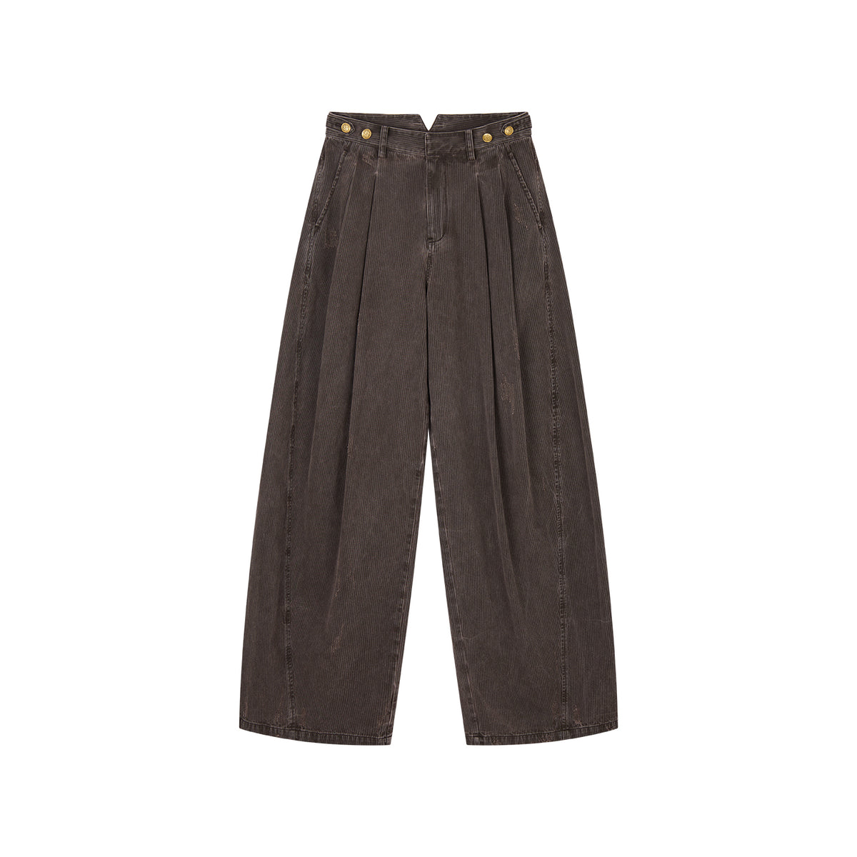 Vintage Washed Military Button Trousers