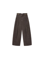 Vintage Washed Military Button Trousers
