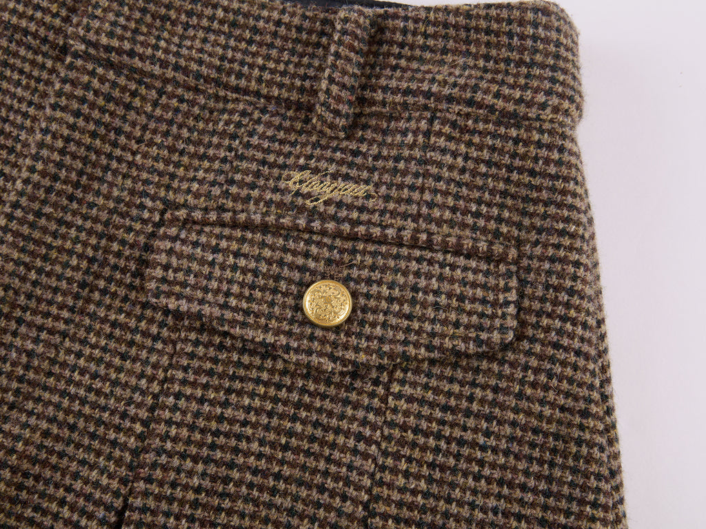 Military Button Wool Pleated Mini Skirt