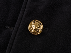 Reversible Vintage Officer-Button Puffer Jacket