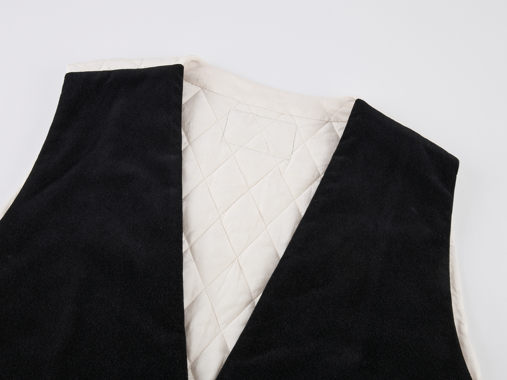 Vintage Washed Velveteen Puffer Vest