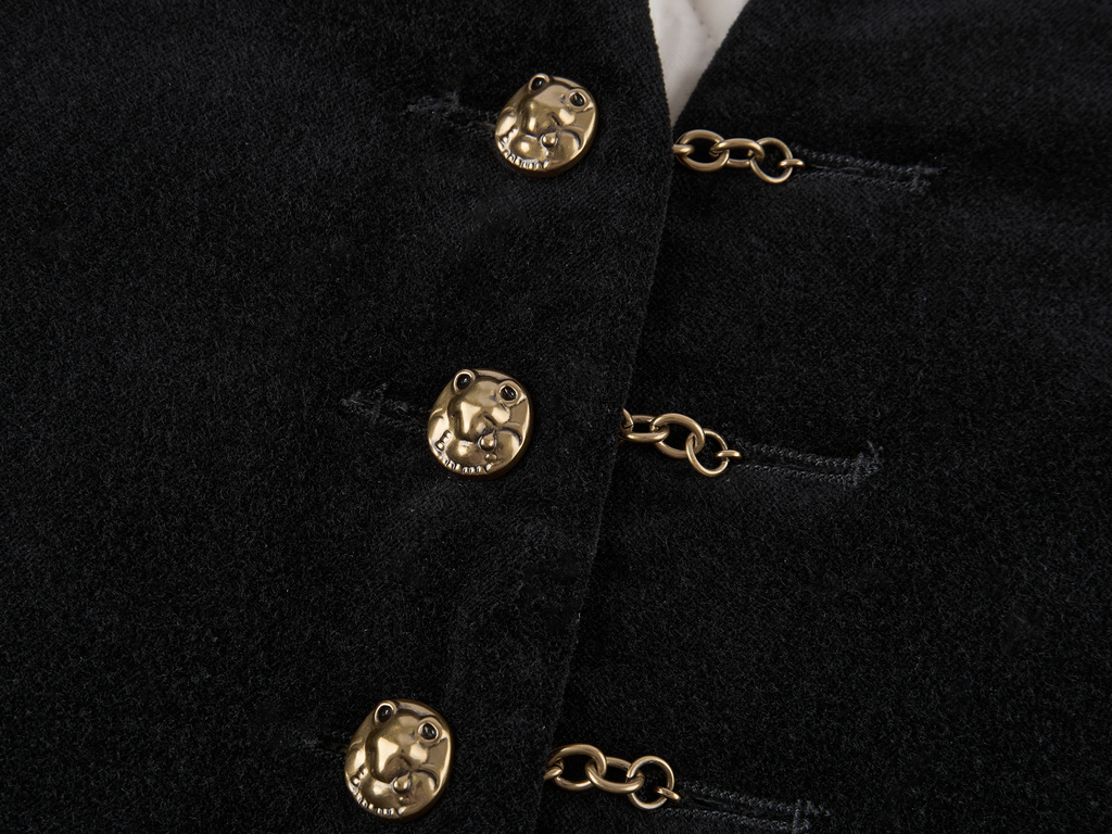 Vintage Washed Velveteen Puffer Vest