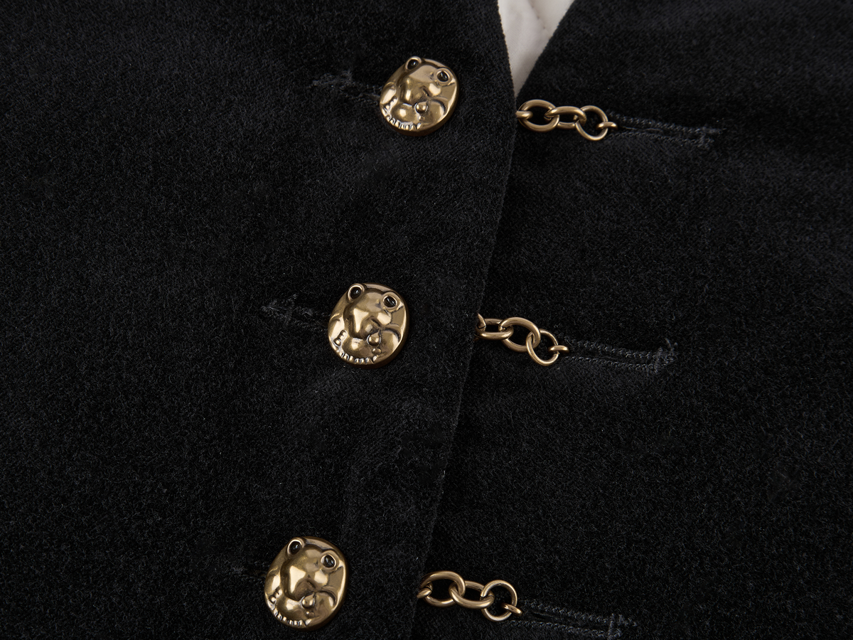 Vintage Washed Velveteen Puffer Vest