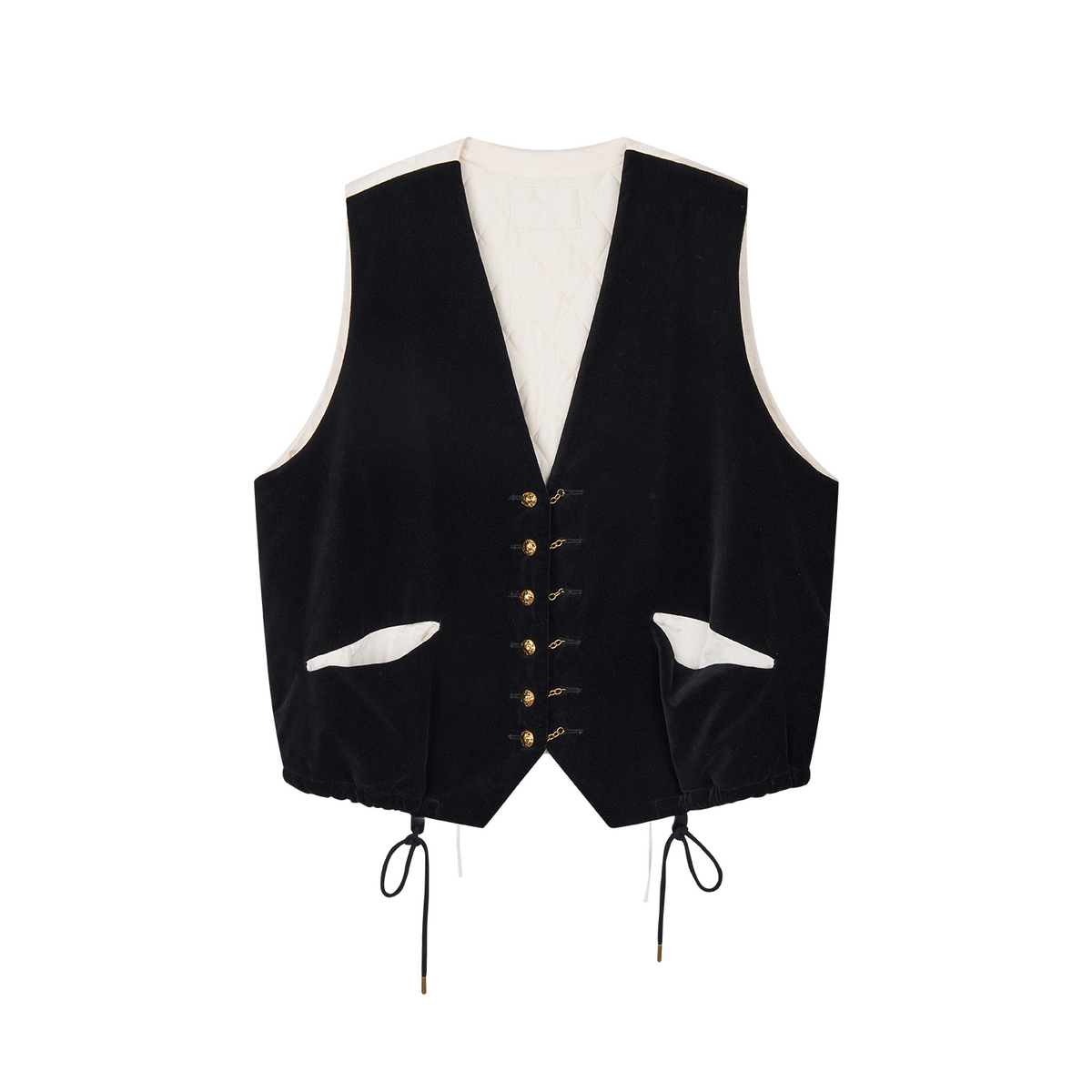 Vintage Washed Velveteen Puffer Vest