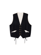 Vintage Washed Velveteen Puffer Vest