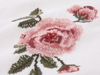 Vintage Floral-Embroidered Textured Shirt