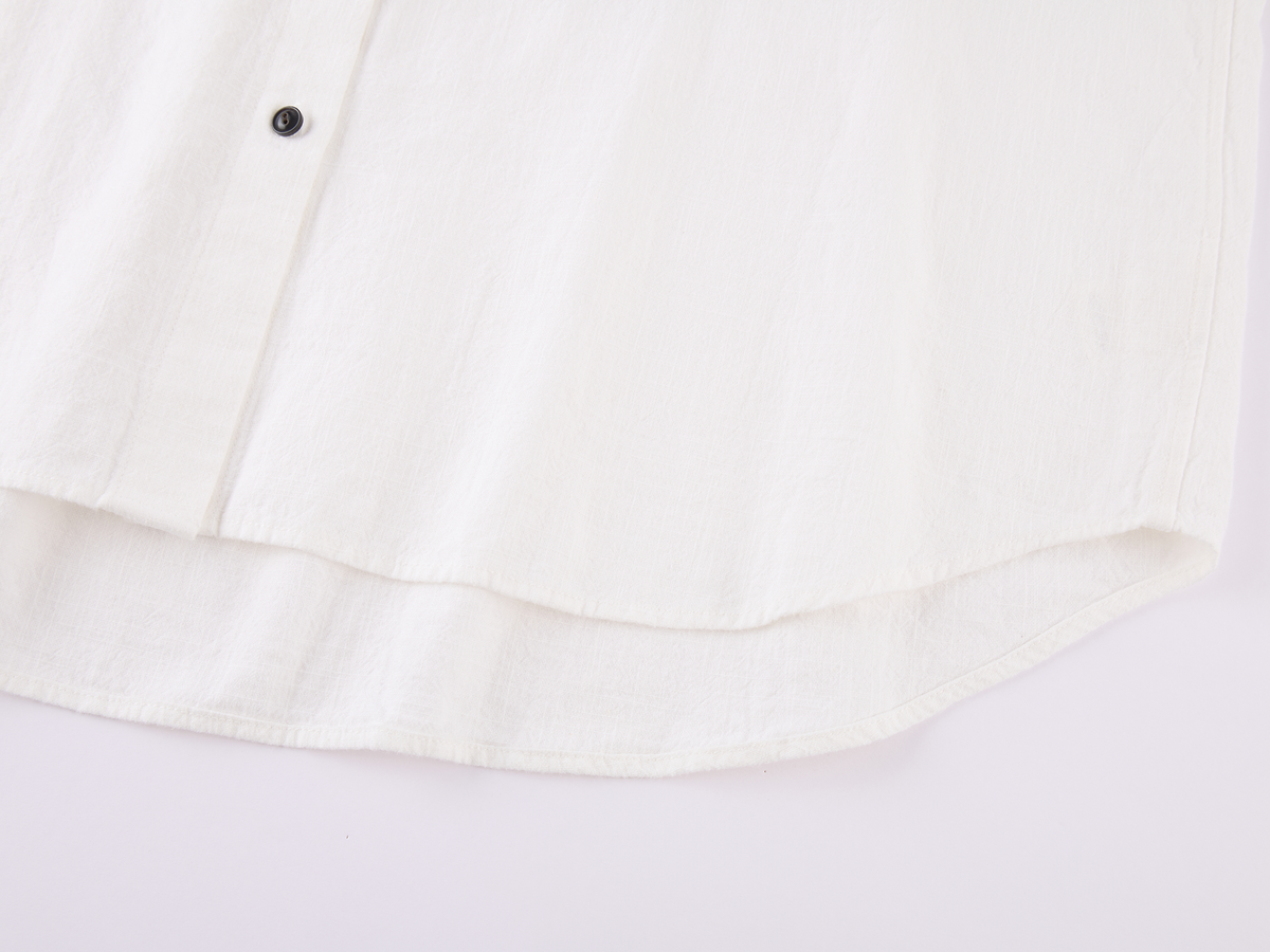 Vintage Floral-Embroidered Textured Shirt