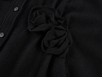Relaxed Floral-Appliqué Wool Shirt
