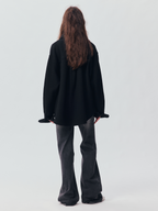 Relaxed Floral-Appliqué Wool Shirt