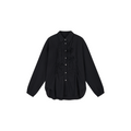 Asymmetric Ruffle Floral-Applique Shirt