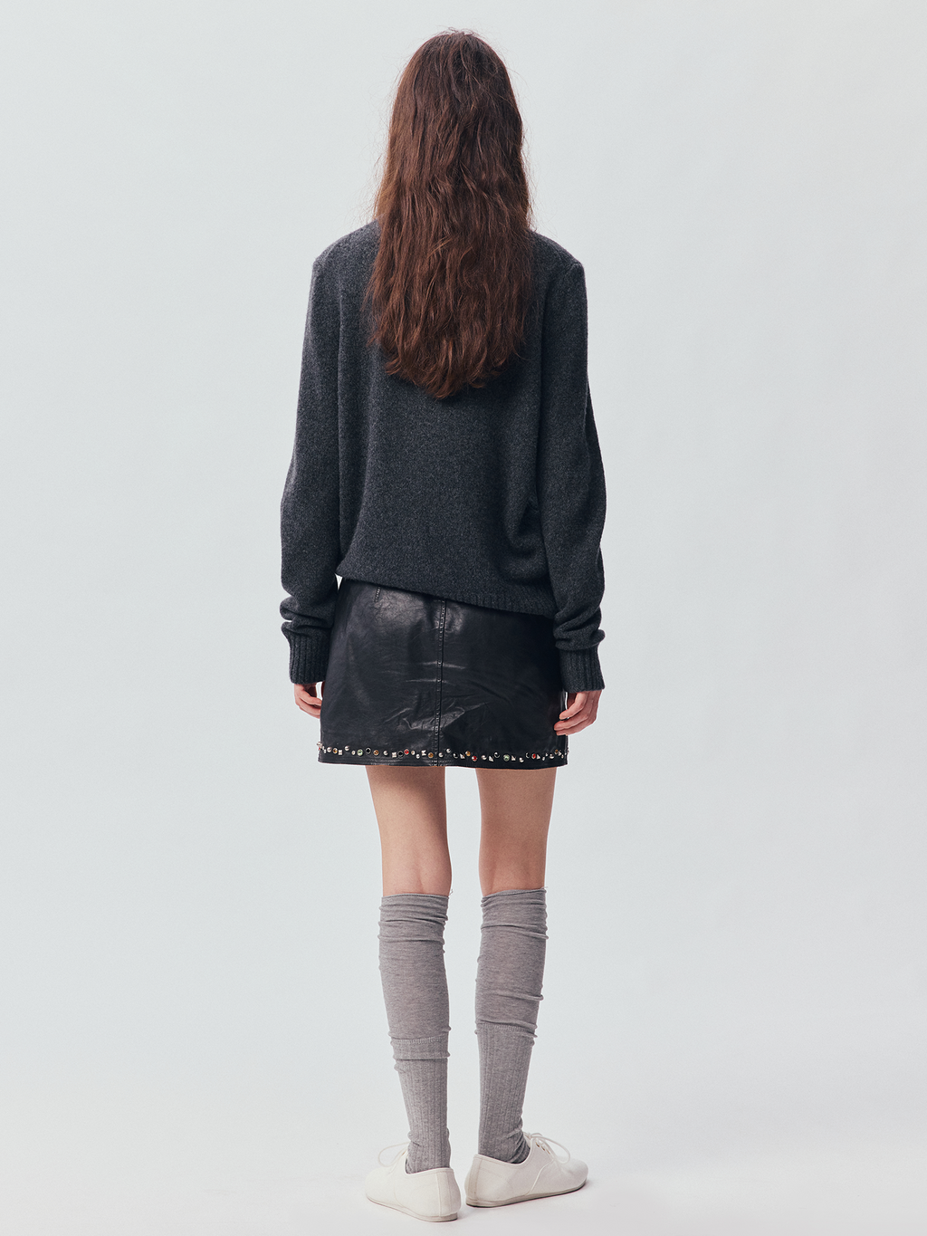 Vintage Heart-Lace Embroidered Sweater