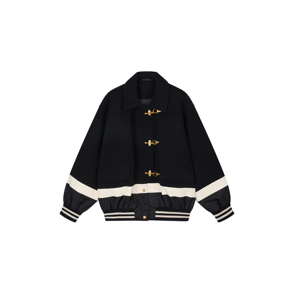 Layered Firefighter Bomber Jacket