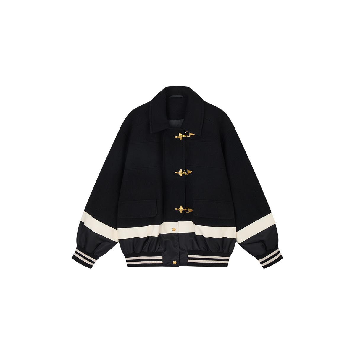 Layered Firefighter Bomber Jacket