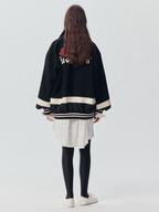 Layered Firefighter Bomber Jacket