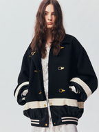 Layered Firefighter Bomber Jacket