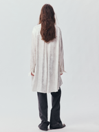 Relaxed Floral-Appliqué Shirt Dress