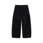 Quilted Cropped Logger Pants