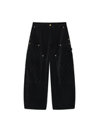 Quilted Cropped Logger Pants