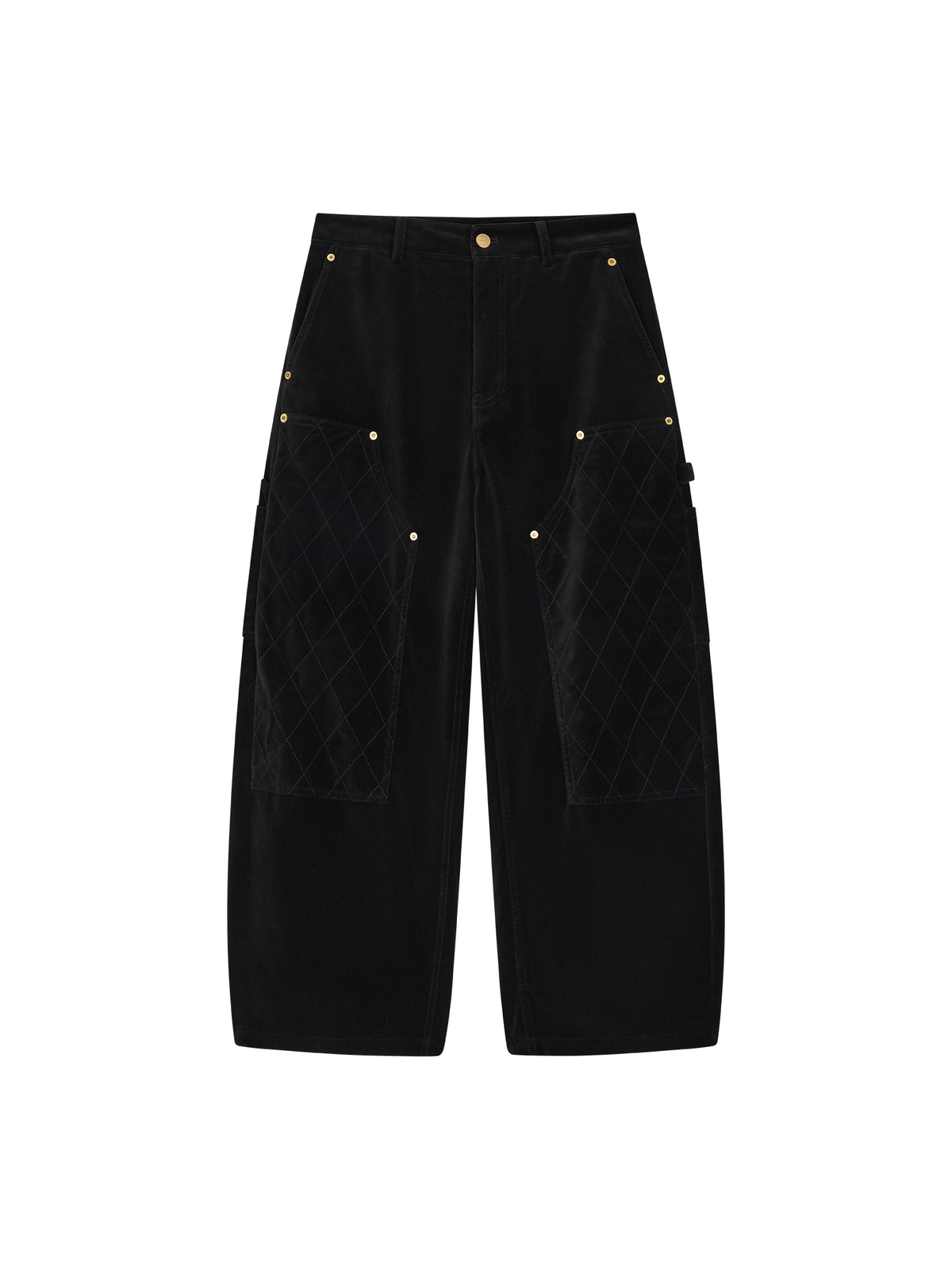 Quilted Cropped Logger Pants
