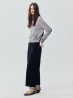 Quilted Cropped Logger Pants