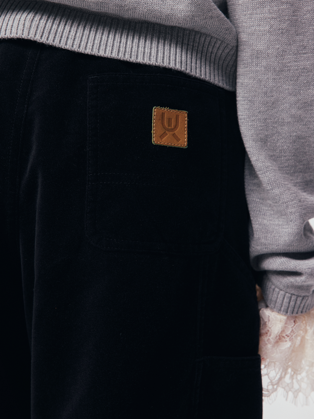 Quilted Cropped Logger Pants