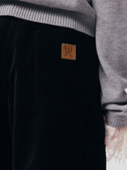 Quilted Cropped Logger Pants